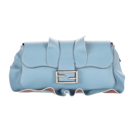 fendi shoulder bag vintage light blue|Fendi old baguette 1990.